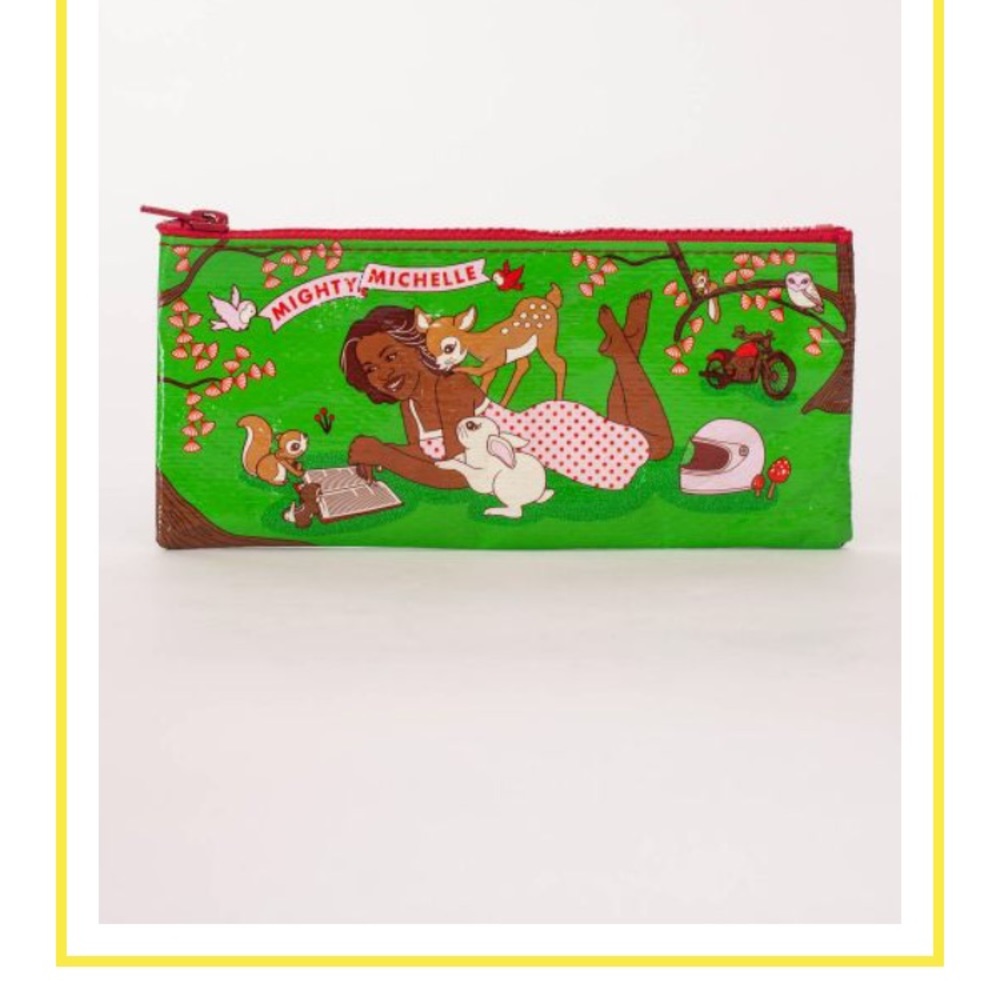 🍄NWT blue q woodland Obama pencil case pouch🍄